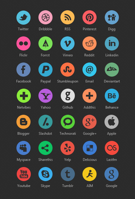 dark-rounded-social-icons-color
