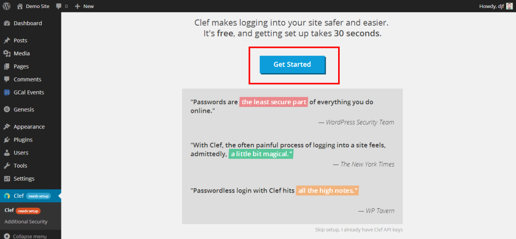 clef-get-started-plugin-wp