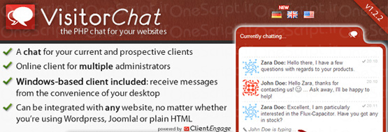 اسکریپت چت و پشتیبانی آنلاین مشتری VisitorChat